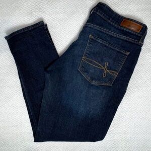 Denizen by Levi's Modern Straight Crop Dark Blue Wash Denim Jeans Size 12